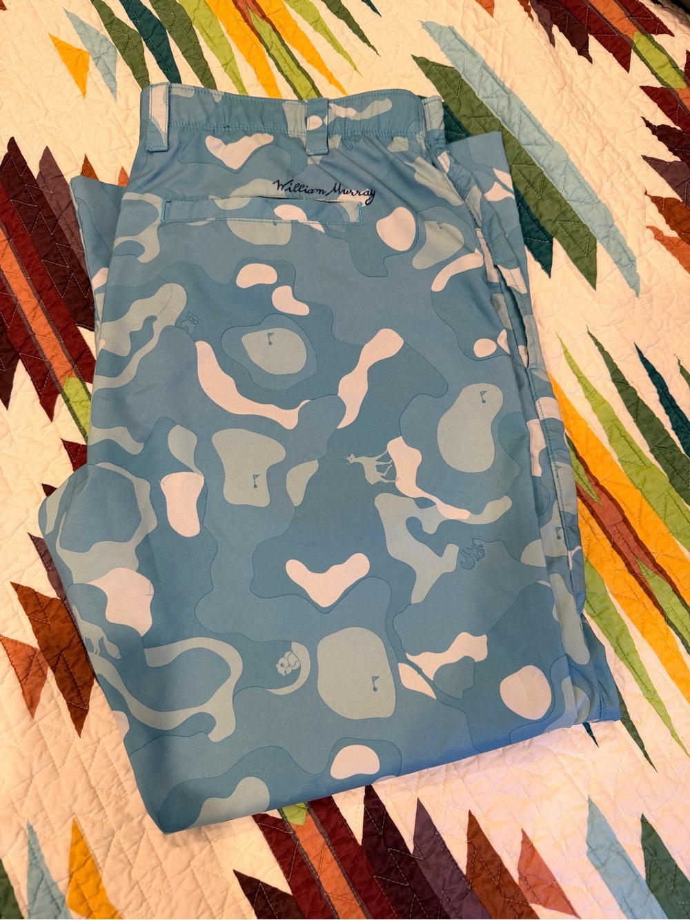 William Murray Golf Blue “Critter” Camouflage Golf Pants